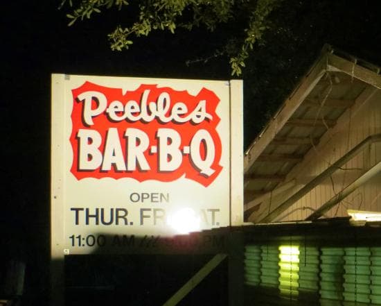 Peebles Bar-B-Q Historical Significance